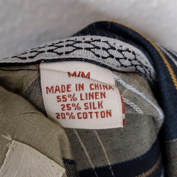 Tommy Bahama Plaid Linen Silk Casual Button Down Shirt - Picture 14 of 16